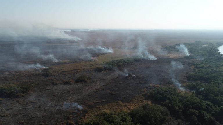 Incêndio no Parque Nacional de Ilha Grande em Guaíra é controlado, informa ICMBio