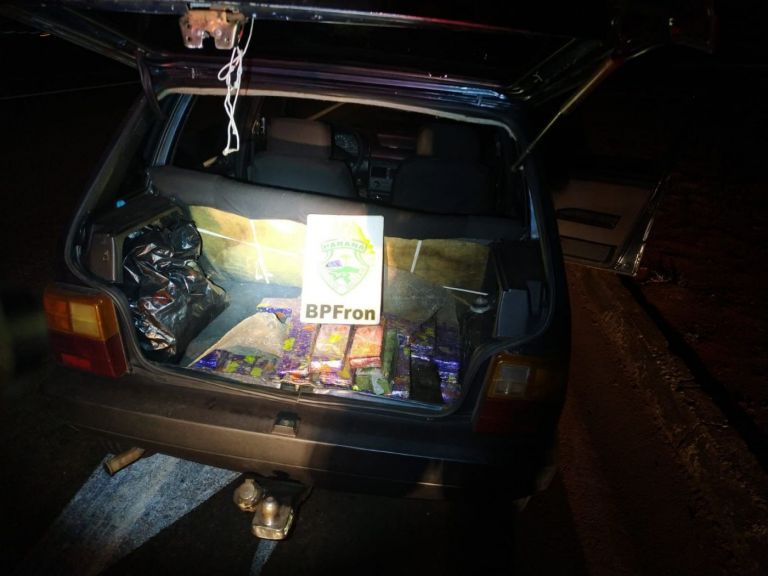 BPFron apreende 103 quilos de drogas em veículo após abordagem na região