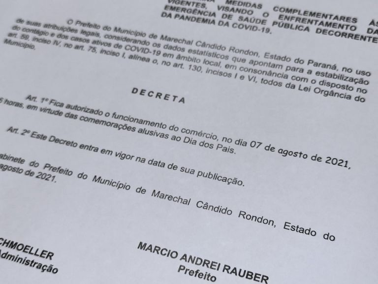 Comércio rondonense é autorizado a funcionar neste sábado à tarde