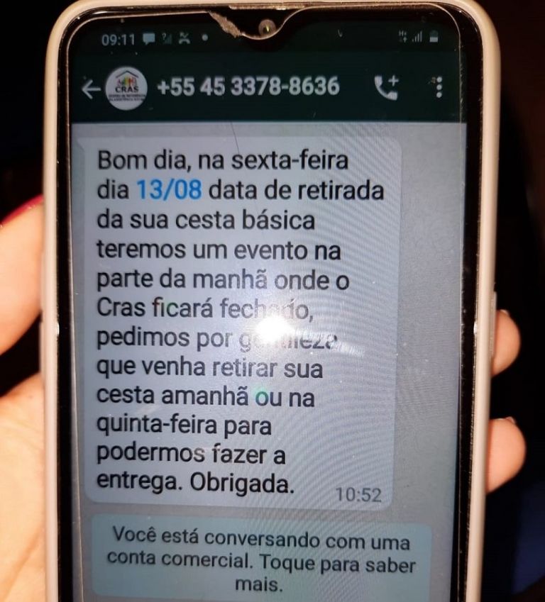 Assistência Social de Marechal Rondon denuncia mensagens fakes enviadas em nome do Cras