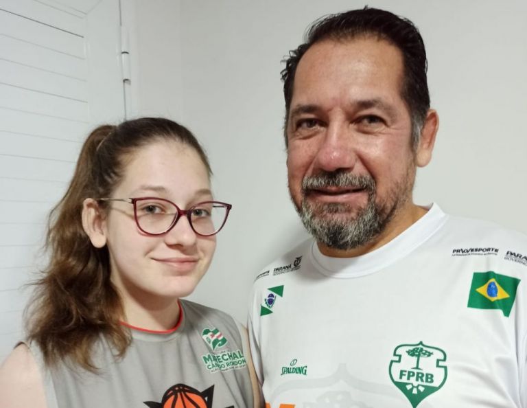 De pai para filha: amor pelo basquete começa a render “frutos” na família Goes, de Marechal Rondon