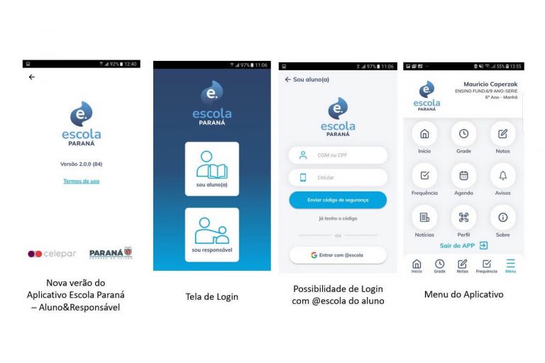 Aplicativo Escola Paraná traz novas funcionalidades para alunos e pais