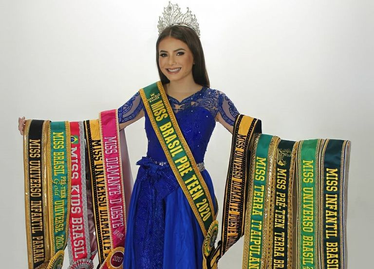 Adolescente de 13 anos do Oeste do Paraná é eleita mais linda do mundo