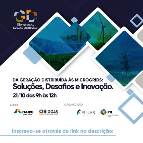 3º Workshop Geração Distribuída será promovido no dia 21 de outubro