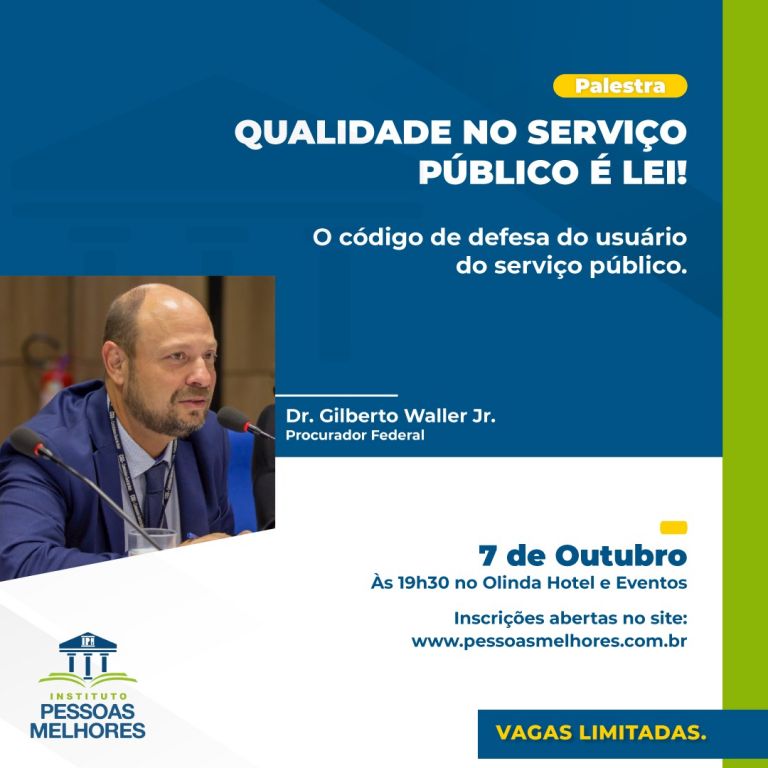 Palestra sobre código de defesa do usuário do serviço público será realizada dia 07 de outubro em Toledo