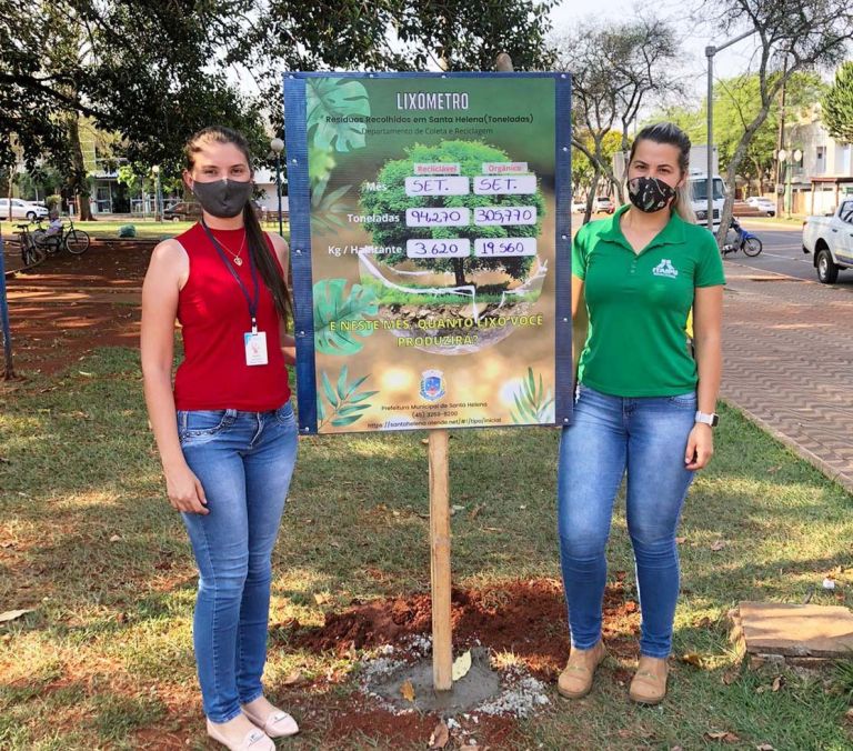 “Lixômetro” demonstra quantidade de resíduos produzida em Santa Helena