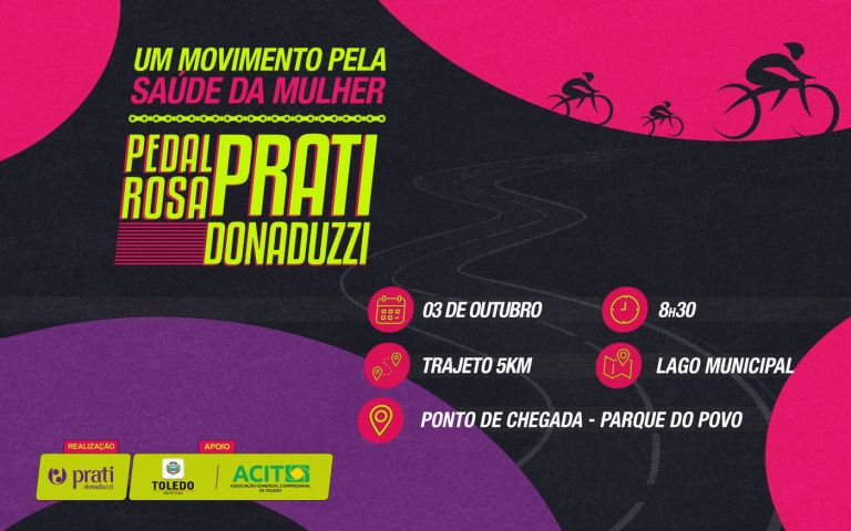 Prati-Donaduzzi realiza passeio ciclístico em prol da saúde da mulher em Toledo