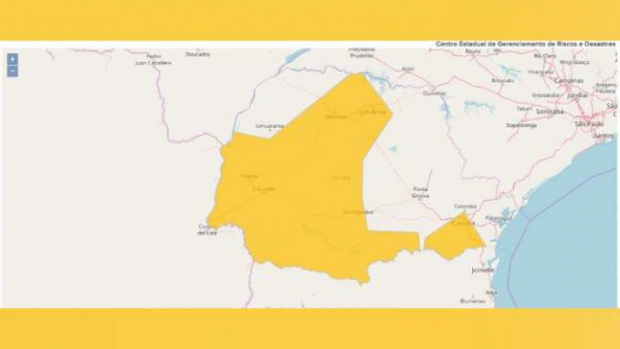Defesa Civil alerta para risco de temporal e chuvas intensas no Paraná