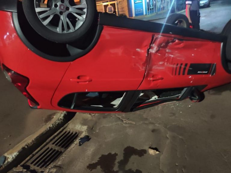 Jovem resulta com ferimentos após capotamento em Marechal Rondon