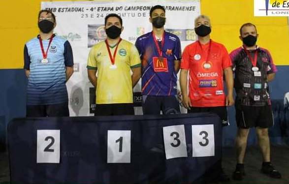 Rondonense emplaca 3º título seguido e conquista o Paranaense de Tênis de Mesa