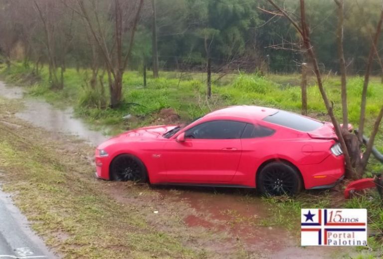 Mustang batido é encontrado entre Palotina e Terra Roxa