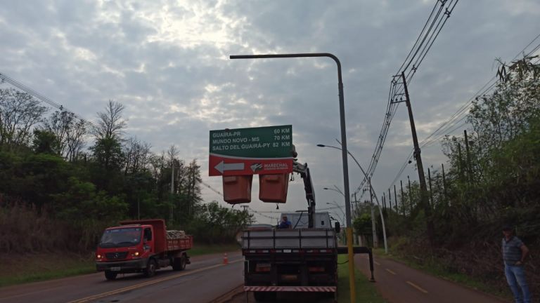 Instalada placa de sinalização na estrada do Clube Lira