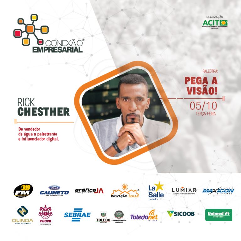 Rick Chester se apresenta no Conexão Empresarial nesta terça-feira em Toledo