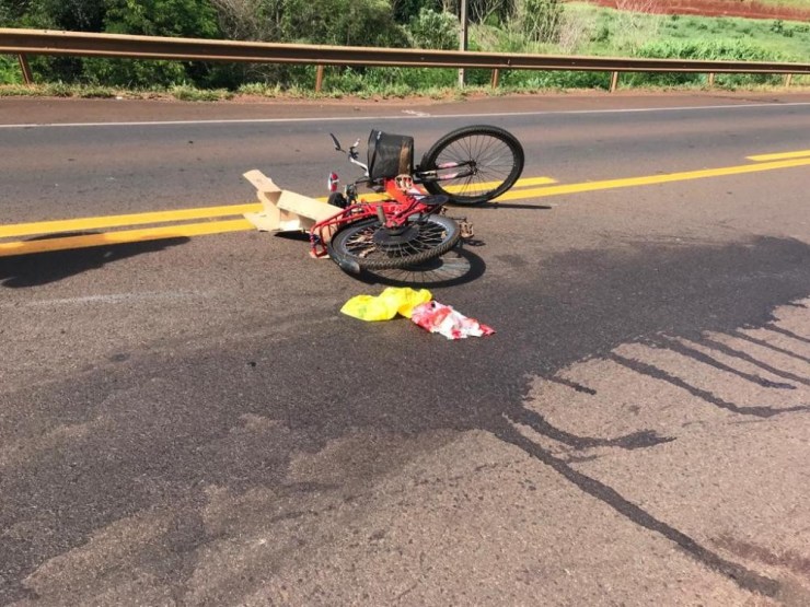 Ciclista rondonense atingido por bitrem morre no hospital