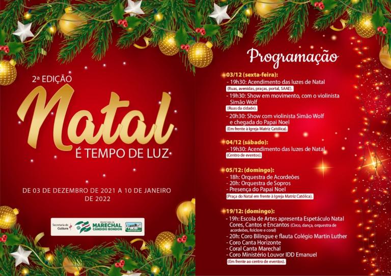 Natal rondonense terá luzes, atrações musicais, teatrais e muita diversão; confira a programação