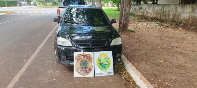 Veículo é roubado e recuperado no mesmo dia em ação integrada entre BPFron e PF