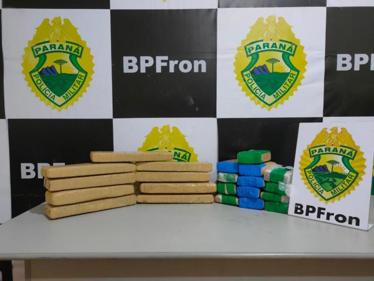 BPFron detém jovem que carregava 14,5 quilos de maconha na mochila em Guaíra