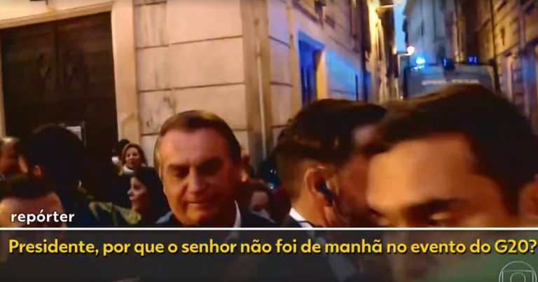 Bolsonaro hostiliza repórteres em Roma e segurança agride jornalistas