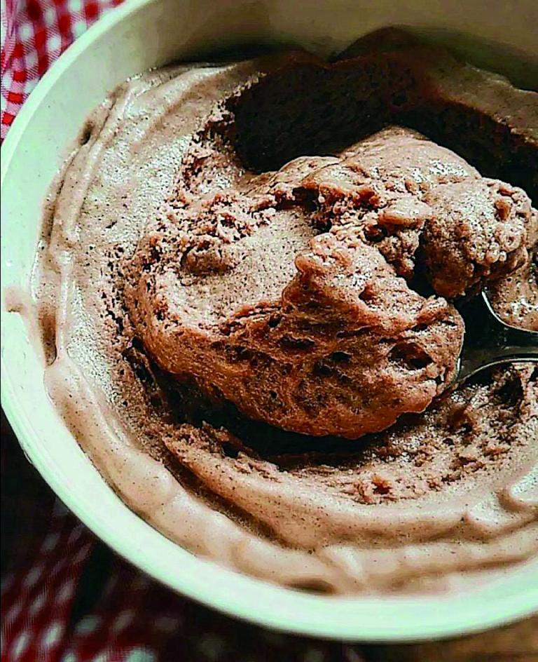 Sorvete de banana e cacau