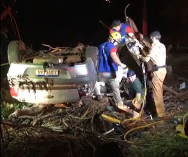 Casal fica preso às ferragens em acidente entre Marechal Rondon e Pato Bragado