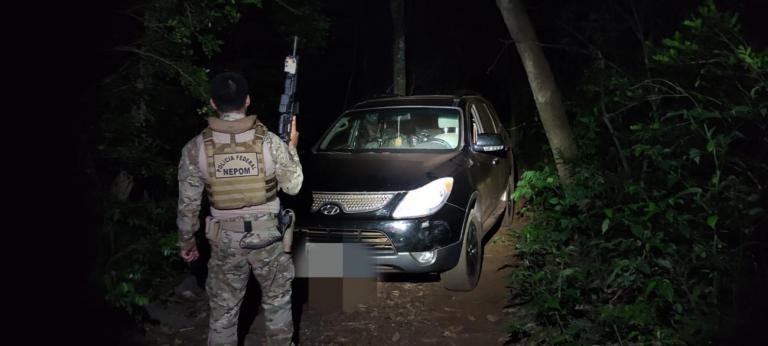 PF e BPFron apreendem veículo preparado e impedem ação de contrabando no Lago de Itaipu