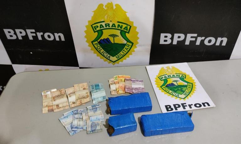 BPFron apreende droga, joias e dinheiro com jovem em Guaíra