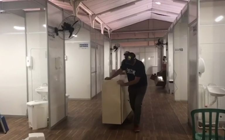 Saúde de Cascavel desinstala estrutura do Centro de Eventos