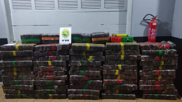 Mais de uma tonelada de maconha é apreendida em Missal