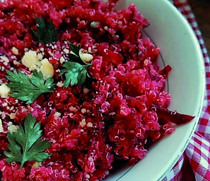 Risoto de quinoa com beterraba