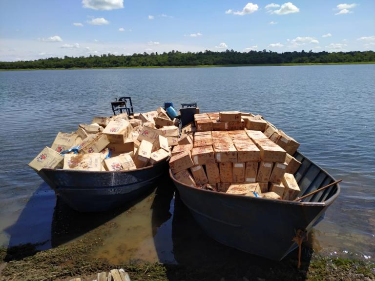 Operação apreende mil caixas de cigarros e causa prejuízo de R$ 2 milhões ao crime organizado em Porto Mendes