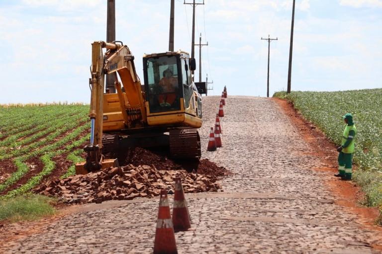 Pavimentação de trecho entre Novo Horizonte e Bela Vista é iniciada