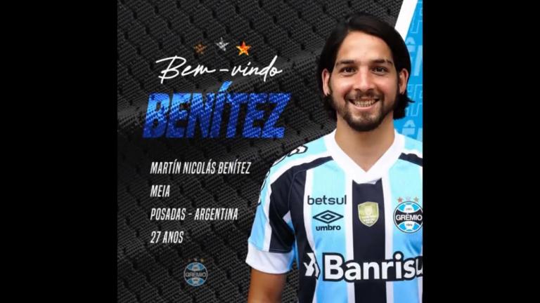 Argentino Martín Benítez fecha com o Grêmio