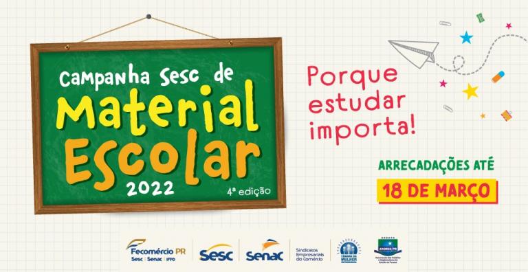 Sesc e parceiros lançam campanha para arrecadação de material escolar