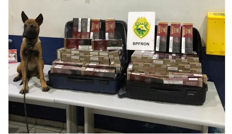 Malas carregadas com cigarros contrabandeados são apreendidas em Cascavel