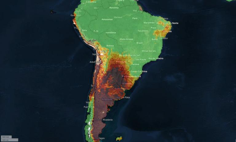 Calor de até 46°C traz risco de fogo em metade da América do Sul