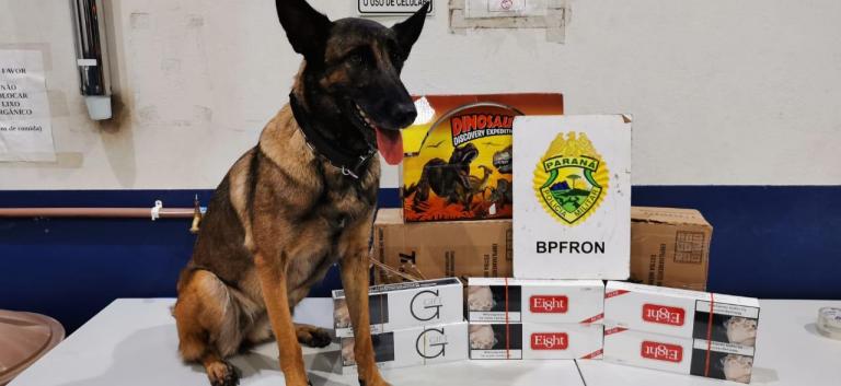 BPFron apreende produtos estrangeiras e cigarros contrabandeados em Cascavel