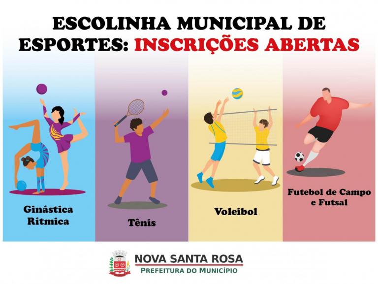 Escolinha de Esportes de Nova Santa Rosa está com inscrições abertas