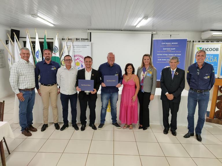 Rotary Beira Lago recebe a visita de rotarianos de Toledo e entrega títulos de Empresa Cidadã