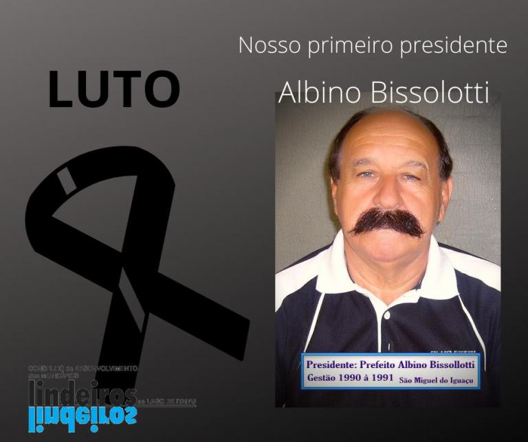 Conselho dos Lindeiros lamenta falecimento de Albino Bissoloti, primeiro presidente da entidade
