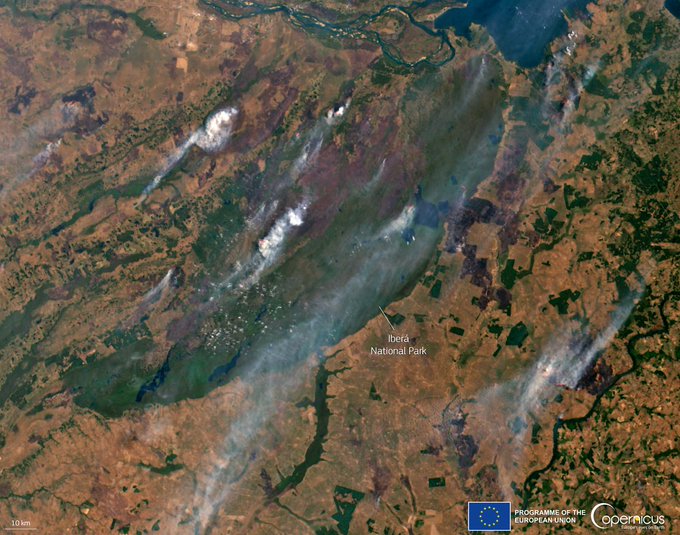Fumaça vinda da Argentina cobre grande parte do Sul do Brasil