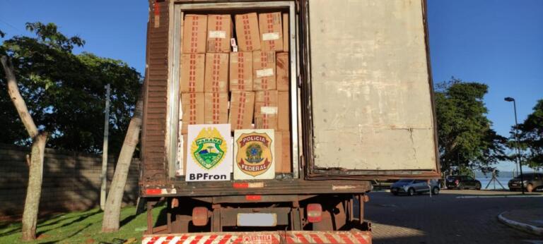 Carga milionária com contrabando do Paraguai é apreendida no interior de Nova Santa Rosa