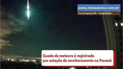Queda de meteoro é registrada por estação de monitoramento no Paraná