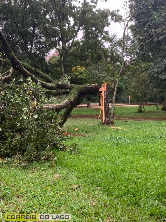 Temporal deixa estragos no Balneário Terra das Águas em Santa Helena