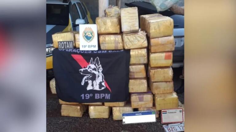 Motorista é detido com 840 kg de maconha em Nova Aurora