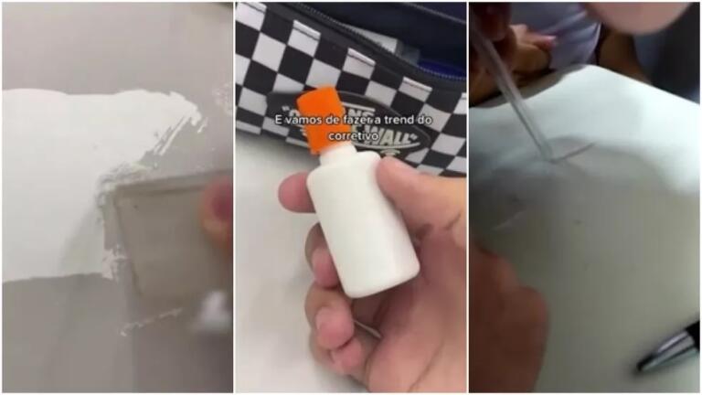 Vídeos de alunos cheirando pó de corretivo líquido em escolas viralizam e preocupam pais; médicos alertam para riscos