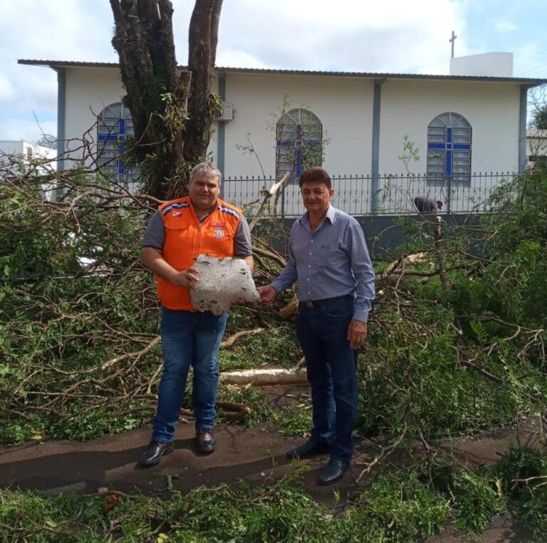 Prefeito Norberto realiza visita oficial ao município de Maripá após forte temporal