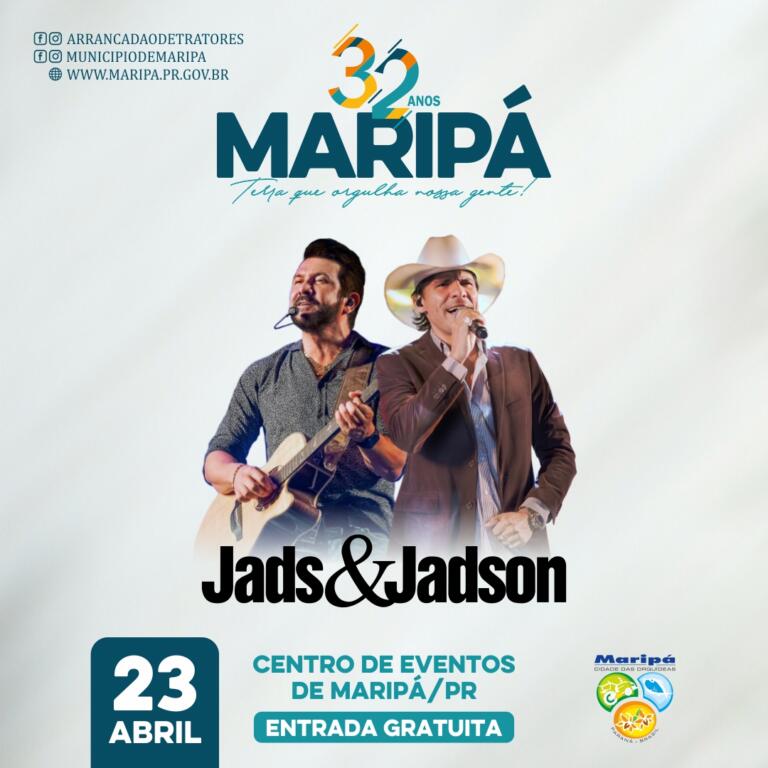 Show com Jads & Jadson acontece neste sábado em Maripá