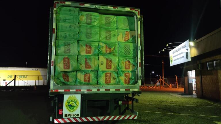 Carga milionária de contrabando de cigarros é apreendida em Nova Santa Rosa