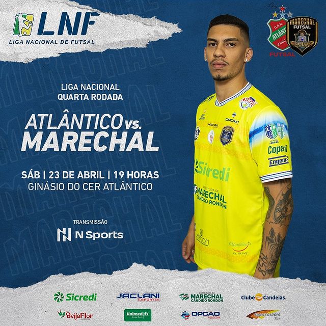 Marechal Futsal enfrenta o Atlântico de Erechim neste sábado 