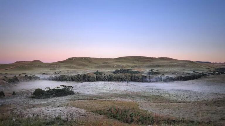 Serra de Santa Catarina amanhece com geada e mínima chega a -1,4ºC
